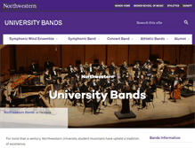 Tablet Screenshot of northwesternbands.org